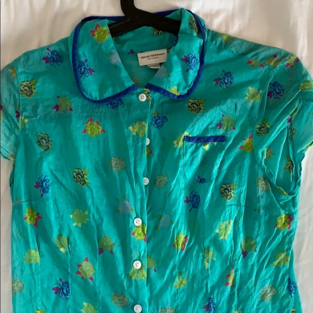 Isaac Mizrahi for Target short sleeve blouse
